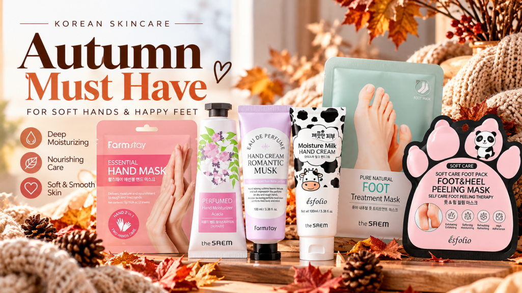 Autumn feet and hand care